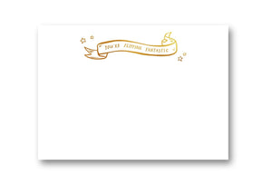 'You're Flipping Fantastic' - Gold Foil Note Cards (Pack of 10)