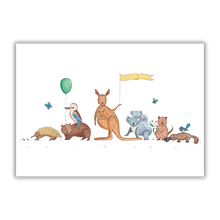 Load image into Gallery viewer, Aussie Animal Parade Print - A3
