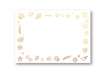 Load image into Gallery viewer, &#39;Seashore&#39; - Gold Foil Note Cards (Pack of 10)
