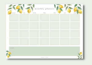 Limoncello - A4 Monthly Planner