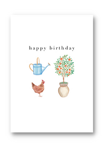 The Gardener 'Happy Birthday' - Greetings Card