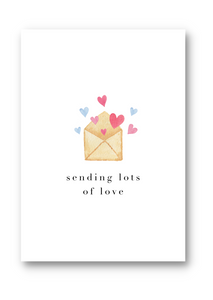 'Sending Lots of Love' - Greetings Card