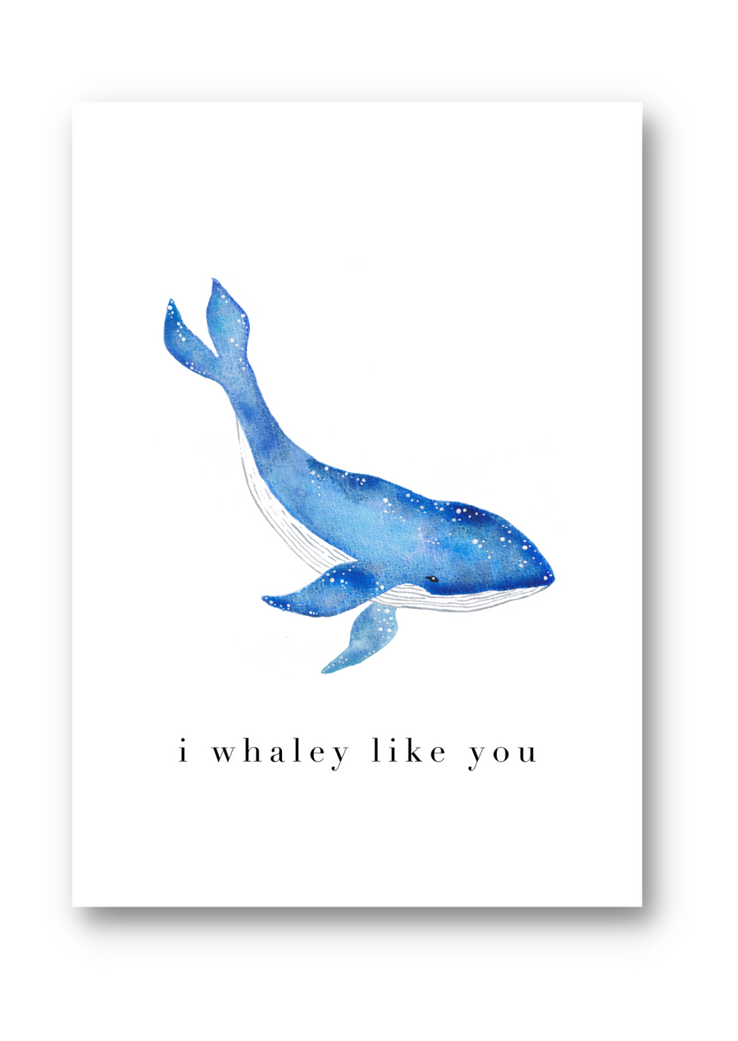 'I Whaley Like You' - Greetings Card