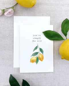 ‘Simply The Zest’ - Greetings Card
