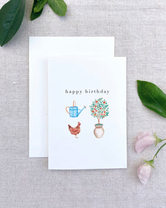The Gardener 'Happy Birthday' - Greetings Card