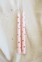Load image into Gallery viewer, Sweet Hearts - PAIR of Hand Painted Candles
