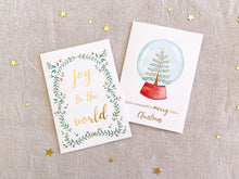 Load image into Gallery viewer, ‘A Joyful Christmas’ - 6 Pack Illustrated Christmas Cards
