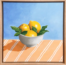 Load image into Gallery viewer, &#39;The 3 Lemons’ - Framed Acrylic Painting on Canvas
