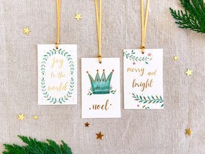 ‘A Golden Christmas’ - 6 Pack Illustrated Gift Tags